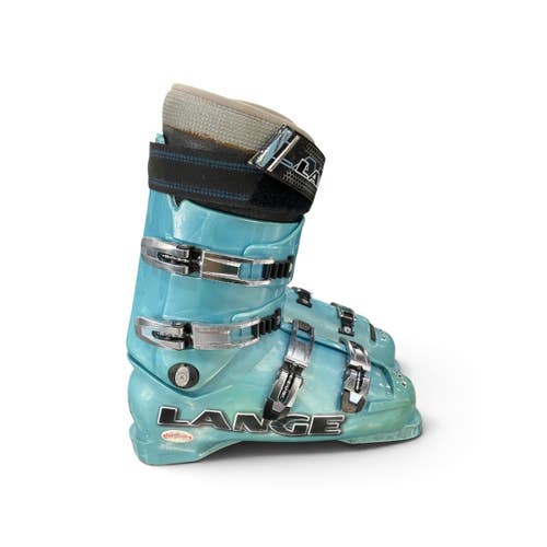 Used Lange WORLD CUP 120 Mens DH Ski Boot Turquoise 305 MP - M12.5 11735-S000368632
