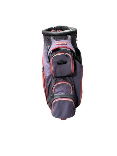 Used Bag Boy WATERPROOF 14 WAY Mens Cart Bag Purple Rotating Top  11735-S000363521