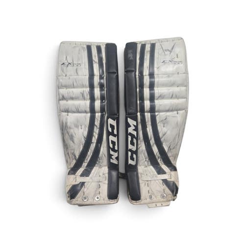 Used CCM EXTREME FLEX 400 Goalie Leg Pads Junior White 30" 11735-S000369153