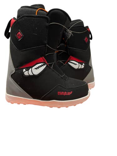 Used ThirtyTwo LASHED CRAB GRAB BOA Boys Snowboard Boots Black Youth 06.0 11735-S000357256