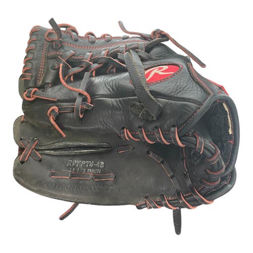 Used Rawlings R9YPT4-4B BB/SB Glove LH Throw Black 11 1/2" 11735-S000363314