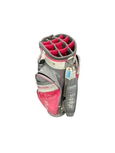 Used Slazenger PHILOSOPHY Womens Cart Bag Grey And Pink 11735-S000358102