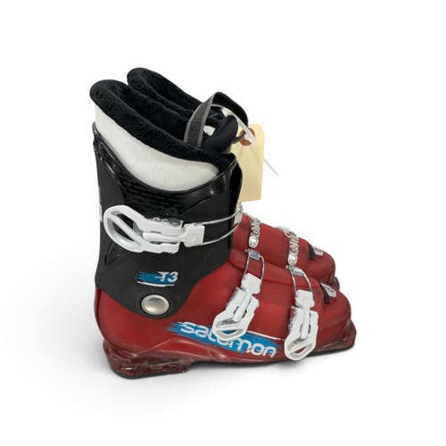 Used Salomon T3 Boys DH Ski Boot Red 260 MP - M08 - W09 11735-S000368164