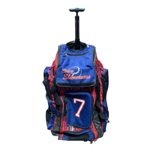 Used BoomBah ROLLING SUPERPACK BB/SB Team Wheeled Bag Navy Blue And Red 11735-S000365138