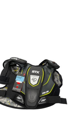 Used STX STALLION 200+ Lacrosse Shoulder Pads Black LG 11735-S000360420