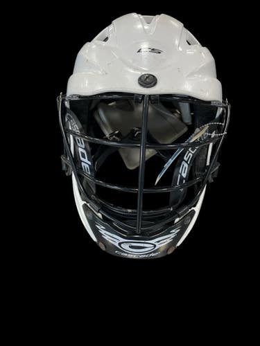 Used Cascade CS Lacrosse Helmet White Fits all 11735-S000359606