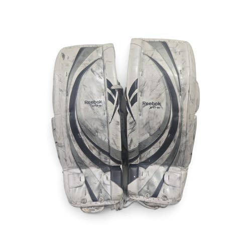 Used Reebok INT 9K Goalie Leg Pads Inter White 33" 11735-S000369154