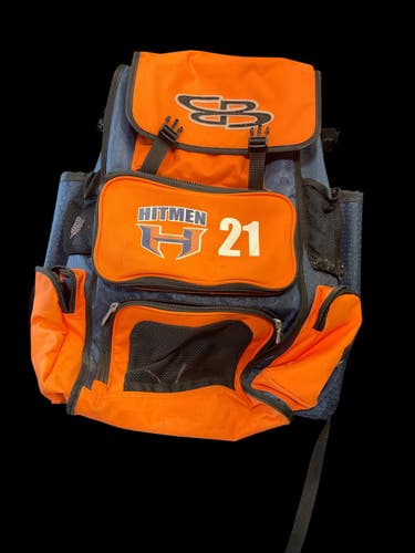 Used BoomBah BACKPACK BB/SB Player Backpack Navy Blue And Orange 11735-S000357653