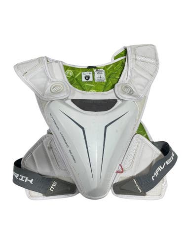 Used Maverik M5 Lacrosse Shoulder Pads White MD 11735-S000363723