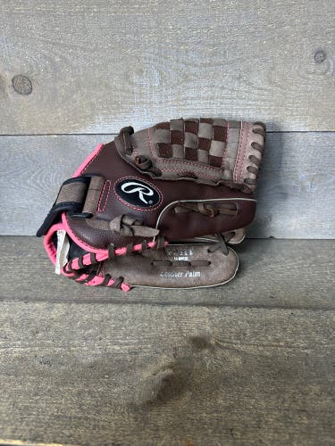 Rawlings Fastpitch Softball Glove Mitt 11 inch RHT Leather Palm Brown FP11T