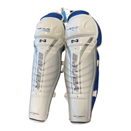Used Bauer NEXUS 4000 Senior Shin Guards White 18" 11735-S000369058