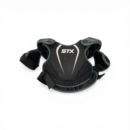Used STX STALLION 75 Lacrosse Shoulder Pads Black Youth 11735-S000360882