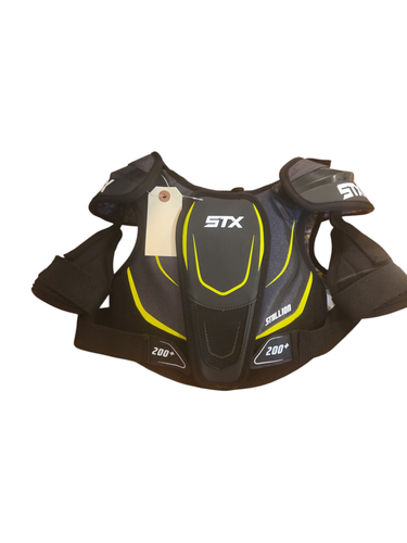 Used STX STALLION 200+ Lacrosse Shoulder Pads Black MD 11735-S000358944