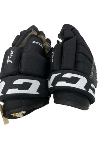 Used CCM T4R Junior Gloves Black 12" 11735-S000367196
