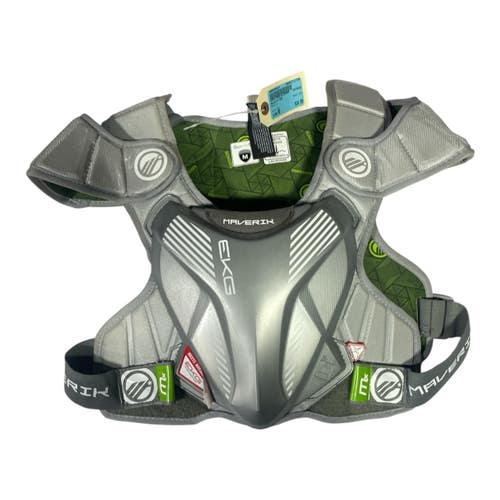 Used Maverik EKG Lacrosse Shoulder Pads Grey MD 11735-S000365333