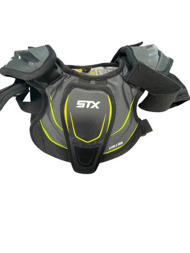Used STX 200+ Lacrosse Shoulder Pads Black SM 11735-S000361701