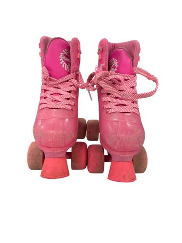 Used STRAWBERRY Junior Roller Quad Skates Pink Adjustable 11735-S000361212