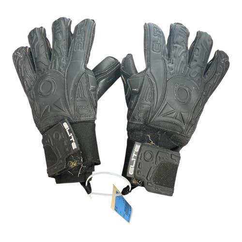 Used Elite O Soccer Goalie Gloves Black 8 11735-S000369770