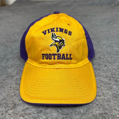 Minnesota Vikings Mens Hat Strap Back Gold Purple Cap Football NFL Sports Dad