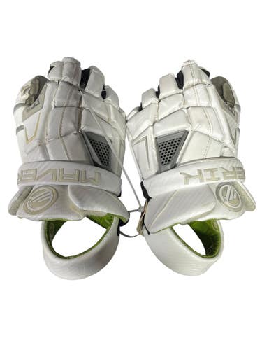 Used Maverik M5 Lacrosse Gloves Mens White 13" 11735-S000364677