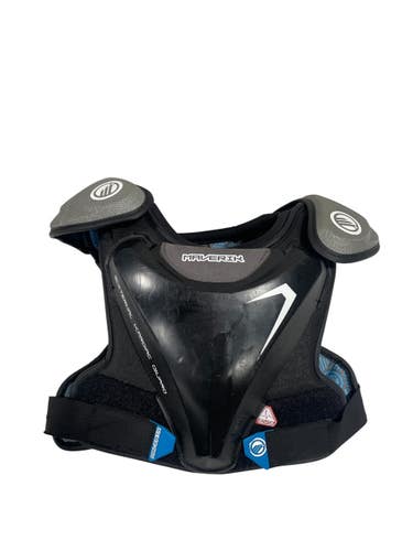 Used Maverik CHARGER Lacrosse Shoulder Pads Grey And Black MD 11735-S000363015