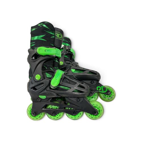 Used RollerDerby ADJUSTABLE 12-2 Junior Rec Fitness Skates Black Adjustable 11735-S000367141