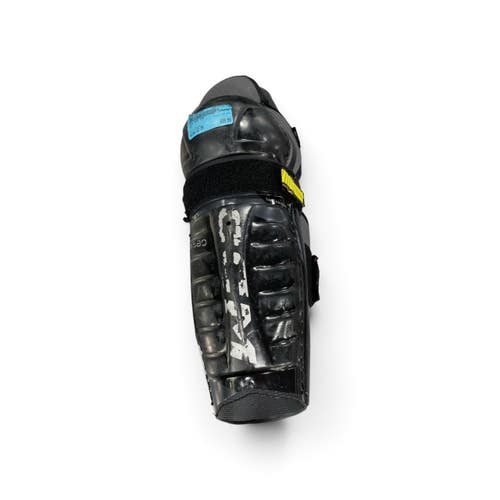 Used CCM JDP CAP Junior Shin Guards Black 12" 11735-S000367209