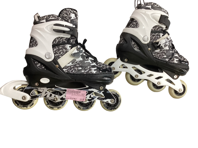 Used KUXUAN ROLLER SKATES Junior Rec Fitness Skates Black Adjustable 11613-S000191764