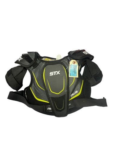 Used STX STALLION 200+ Lacrosse Shoulder Pads Grey LG 11735-S000365977