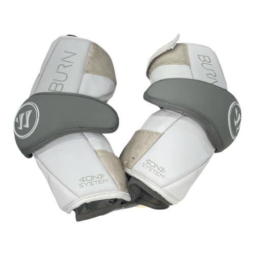 Used Warrior BURN BONE SYSTEM Lacrosse Arm Pads/Guards White LG 11735-S000365967