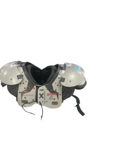 Used Riddell STORM FB Shoulder Pads Grey XL 11735-S000357316