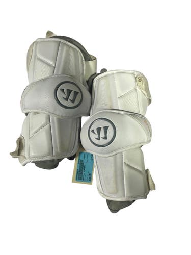 Used Warrior BURNPRO Lacrosse Arm Pads/Guards White MD 11735-S000366074