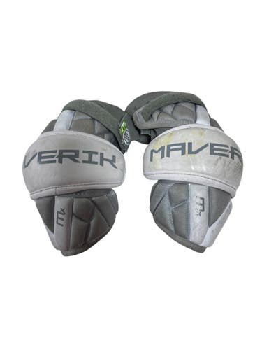 Used Maverik ARM PADS ELBOW Lacrosse Arm Pads/Guards White MD 11735-S000363022
