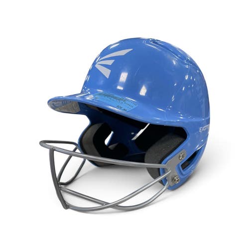 Used Easton 6 5/8 - 7 1/4 Batting Helmet w/Mask Carolina Blue MD 11735-S000370306
