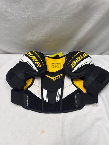 Used Bauer SUPREME Junior Shin Guards Black 9" 11490-S000278427