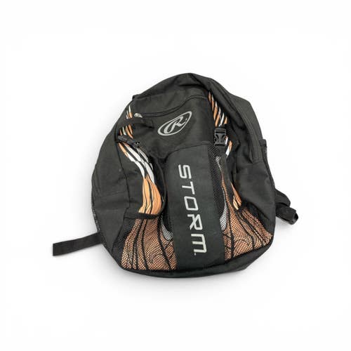 Used Rawlings BB/SB BACKPACK BB/SB Player Backpack Black And Orange 11735-S000366004