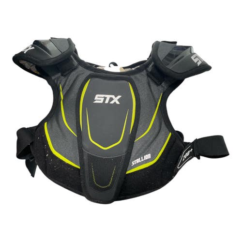Used STX 200+ STALLION Lacrosse Shoulder Pads Black MD 11735-S000365096