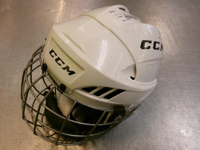 Used CCM FL40 NON CERT Helmet Cage Combo White XS 11339-S000207905