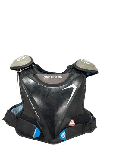 Used Maverik EXTERNAL KARDIAC GUARD Lacrosse Shoulder Pads Black MD 11735-S000361279