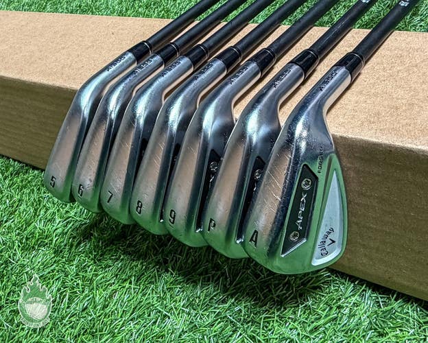 Used Callaway APEX Ai300 Forged Irons 5-PW/AW MMT 60g Senior Graphite Golf Set