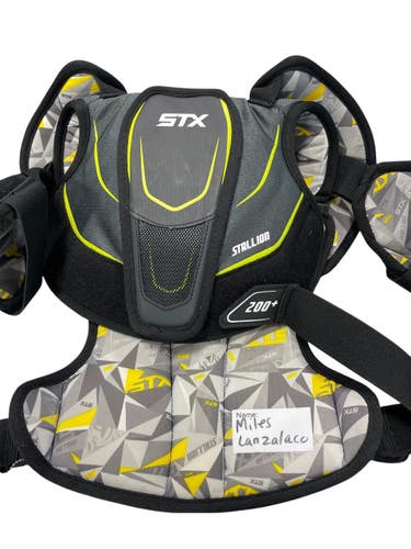 Used STX 200 STALLION + Lacrosse Shoulder Pads Black SM 11735-S000367662