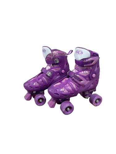 Used RollerDerby Junior Roller Quad Skates Purple Adjustable 11735-S000366425