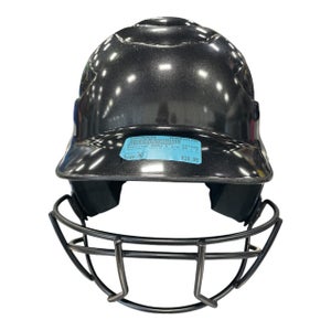 Used Rawlings RCFH 6 1/2 IN - 7 1/2 IN Batting Helmet w/Mask Black MD 11735-S000363559