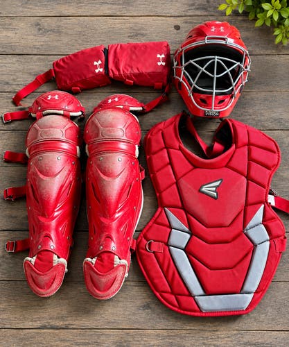 Red Under Armour Pro series Catcher's Set (Used)
