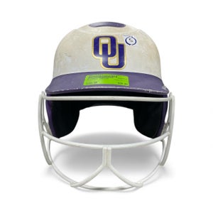 Used BoomBah BBH2JR Batting Helmet w/Mask White SM 11735-S000351023