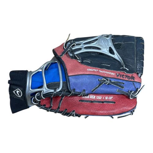 Used Nike KAOS WEB 1200 BB/SB Glove RH Throw Black/Royal/Red 12" 11735-S000370351