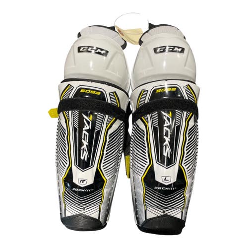 Used CCM 5092 TACKS SHIN GUARDS Junior Shin Guards White 11" 11735-S000370062