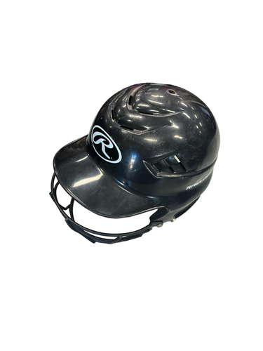 Used Rawlings BATTING HELMET Batting Helmet w/Mask Black MD 11682-S000140796