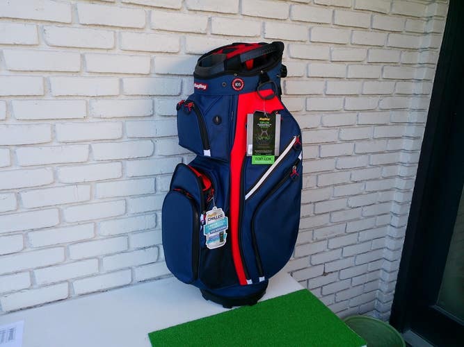 BagBoy 2026 CHILLER PRO 14-Way Cart Bag - Red/White/Blue