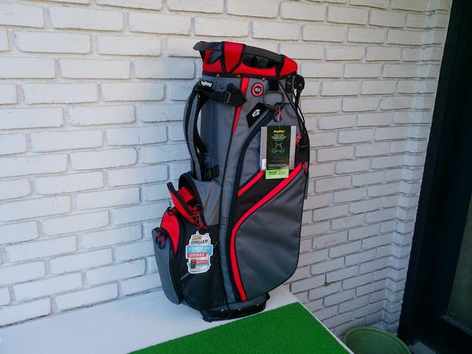 BagBoy 2026 CHILLER PRO 14-Way Hybrid Stand Bag - Gray/Red/Blue
